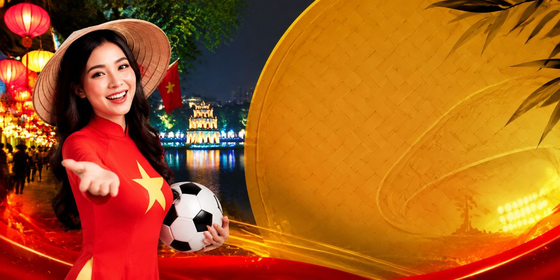 Khung cảnh Hà Nội với nón lá và bóng đá cho người dùng cần hỗ trợ